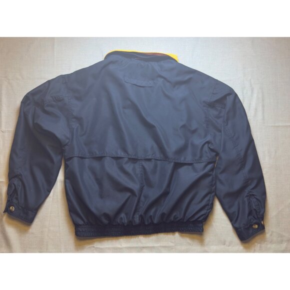 Vintage Speedo Windbreaker Jacket Black & Yellow Mens‎ Medium Retro 80s - Picture 9 of 11